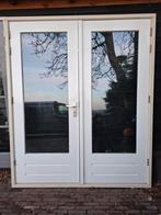 Openslaande tuindeuren dubbel glas deuren terrasdeuren 2 set, Ophalen, 120 cm of meer, 215 cm of meer, Glas