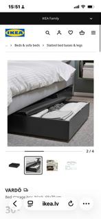 IKEA Vardo Bedlade - Handige Opbergruimte 2 stuks, Ophalen, Eenpersoons, Zwart, Zo goed als nieuw