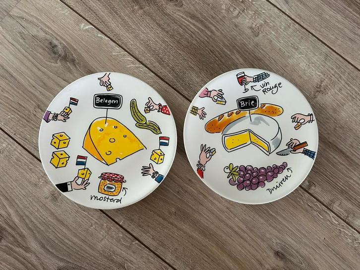 Kaas en brie bordje - Blond Amsterdam Servies, Huis en Inrichting, Keuken | Servies, Zo goed als nieuw, Bord(en), Blond Amsterdam