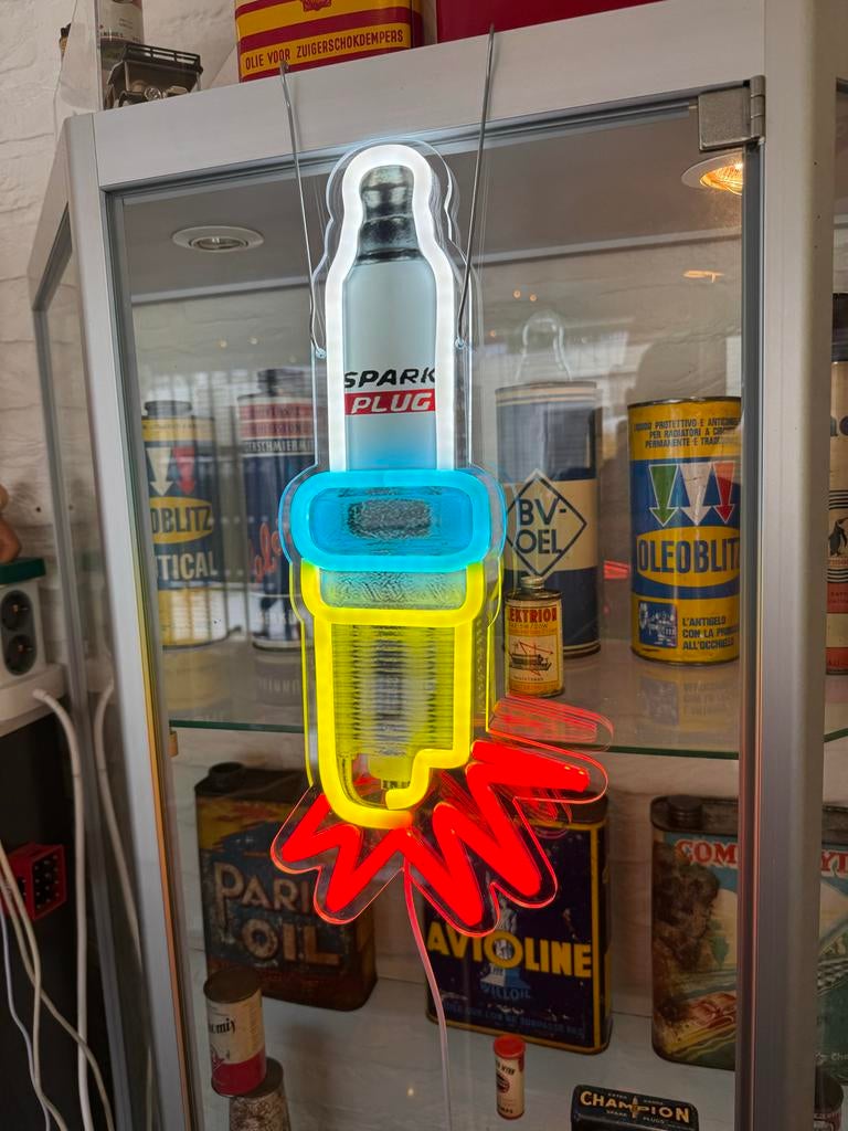 Vintage Neon Bougie Reclamebord, Verzamelen, Merken en Reclamevoorwerpen, ., Lichtbak of (neon) lamp, Ophalen of Verzenden, Zo goed als nieuw