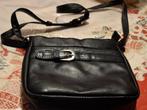 Dames Leren Schoudertas., Sieraden, Tassen en Uiterlijk, Tassen | Schoudertassen, Overige merken, Zwart, Ophalen of Verzenden