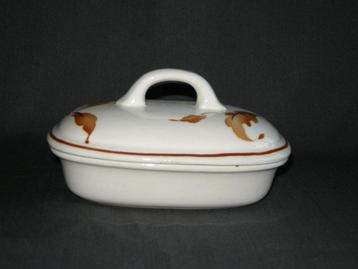 Granit Hungary, zeepbakje met decor van bruine bladeren beschikbaar voor biedingen