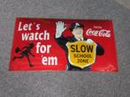 COCA COLA EMAILLE RECLAMEBORD, Verzamelen, Ophalen, Zo goed als nieuw, Reclamebord