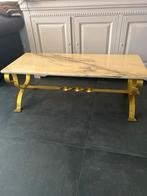Salontafel vintage marmer blad, Huis en Inrichting, Tafels | Salontafels, 100 tot 150 cm, Minder dan 50 cm, Rechthoekig, 50 tot 100 cm