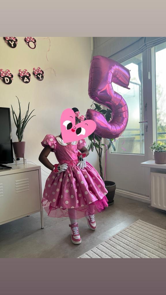 Orginele Disney Minnie mouse feestjurk, Hobby en Vrije tijd, Kostuums, Theaterbenodigdheden en LARP, Zo goed als nieuw, Ophalen of Verzenden