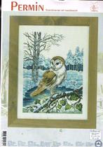 Cado aanbieding permin groot borduurpakket, uil op tak, Hobby en Vrije tijd, Borduren en Borduurmachines, Ophalen of Verzenden