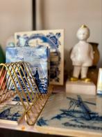 Delft delfts blauw tegels beeldje beeld vaas kaasmeisje, Ophalen of Verzenden