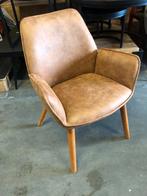 Microvezel stoel met houten onderstel - Laatste stuk!, Ophalen, ., Bruin, .