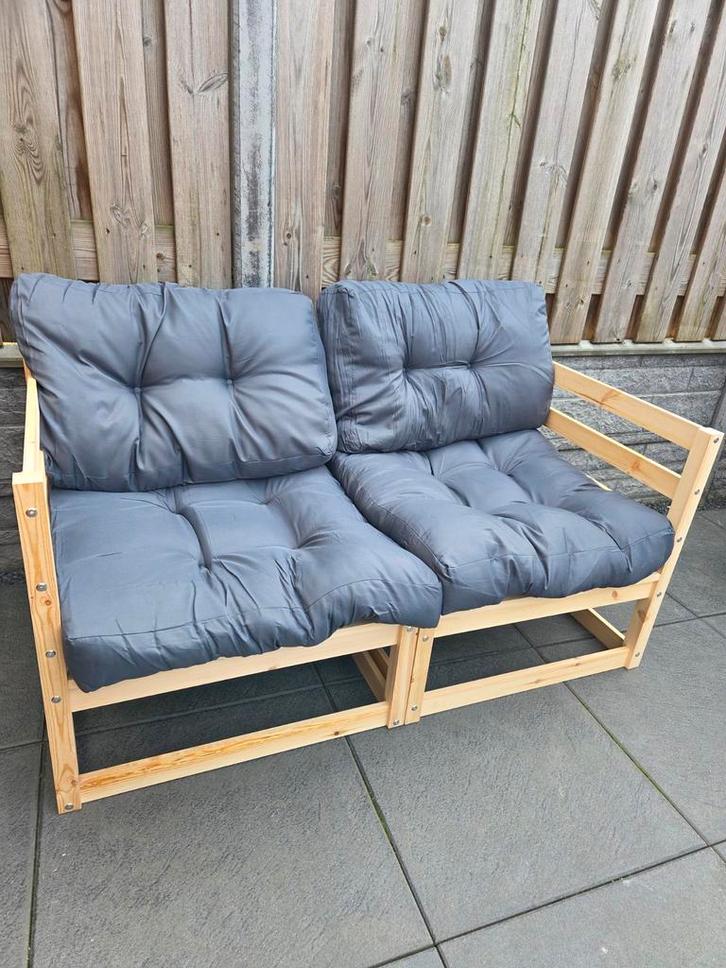Loungeset zwart of vuren onbehandeld - Tuinmeubelen, Tuin en Terras, Tuinbanken, Nieuw, Hout, Ophalen