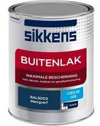 Sikkens Buitenlak - Verf - Zijdeglans - RAL5003 - 1Ltr., Doe-het-zelf en Verbouw, Verf, Beits en Lak, Blauw, Nieuw, Ophalen of Verzenden