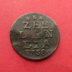 Duit Zeeland 1758 Zeelandia Luctor et Emergo Middelburg.., Postzegels en Munten, Munten | Nederland, Ophalen of Verzenden, Vóór koninkrijk
