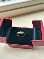Gouden bicolor ring met diamant, Ophalen of Verzenden, Dame, Goud, Goud