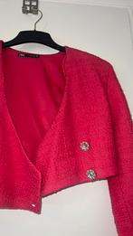 Roze cropped blazer ZARA, Ophalen of Verzenden, Zo goed als nieuw, Maat 38/40 (M), Roze