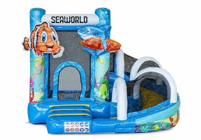 Springkussen 'Seaworld' te huur, Hobby en Vrije tijd, Feestartikelen | Verhuur, Overige, Ophalen of Verzenden