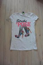 Coolcat - Wit print shirt - 158 - 164, Meisje, Coolcat, Ophalen of Verzenden, Zo goed als nieuw