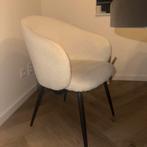 Offwhite bouclé eetkamerstoelen, Ophalen, Wit, Zo goed als nieuw, Vier