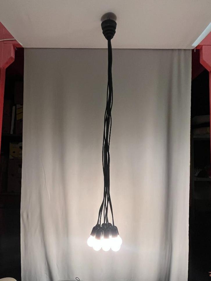 OPRUIMING Bundle lamp 10-lichts E24 Dutch design jaren 90, Huis en Inrichting, Lampen | Hanglampen, Gebruikt, 75 cm of meer, Kunststof