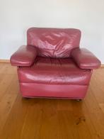 Poltrona Frau Fauteuil Oud Roze moet weg, Huis en Inrichting, Fauteuils, Ophalen, Gebruikt, Leer, 75 tot 100 cm