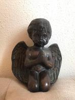 Bronzen Engel Beeldje 14,5 bij 12 CM, Antiek en Kunst, Kunst | Beelden en Houtsnijwerken, Ophalen