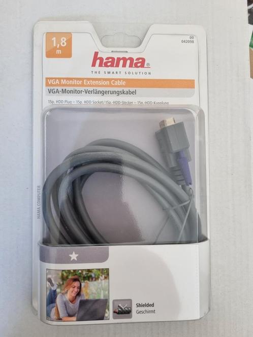 Monitor VGA Ext. Cable, 15-pin HDD Male Plug - 15 pin HDD Fe, Computers en Software, Pc- en Netwerkkabels, Nieuw, Ophalen of Verzenden