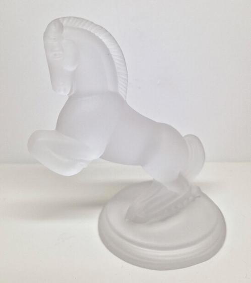 Presse-papier glazen paard Art Deco 1987 The Franklin Mint., Antiek en Kunst, Antiek | Glas en Kristal, Ophalen of Verzenden