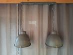 Antraciete dubbele hanglamp industriële look, Huis en Inrichting, Lampen | Hanglampen, Ophalen, Gebruikt, Minder dan 50 cm