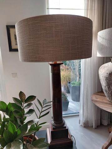Klassieke Hoge Tafellamp met Duran Kap - 81cm beschikbaar voor biedingen