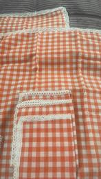Stoffen servetten oranje ruit, Huis en Inrichting, Keuken | Textiel, Ophalen of Verzenden, Gebruikt, Oranje, Overige typen