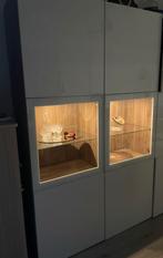 Ikea Besta Vitrinekast met verlichting. 120x41x193, Ophalen, Met deur(en), 100 tot 150 cm, Zo goed als nieuw