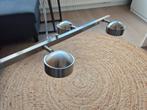 RVS designlamp met 6 individueel kantelbare spots, Ophalen, Gebruikt, Design, Metaal