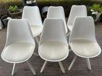 Los tafelblad + zes stoelen (nette staat), Huis en Inrichting, Stoelen, Ophalen, Gebruikt, Wit, Hout
