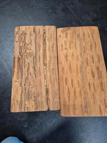 2 Houten Lampenvoeten Zonder Kappen beschikbaar voor biedingen