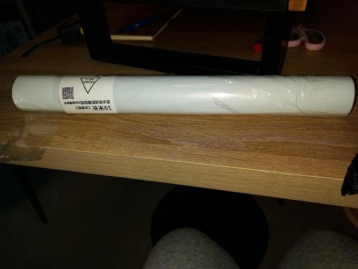 2 Rollen Wit Plakplastic - 40cm x 10m, Huis en Inrichting, Stoffering | Behang, Wit, minder dan 10 m², Ophalen of Verzenden