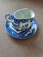 Antiek Japans Melkkannetje met Schotel Delfts Blauw, Ophalen