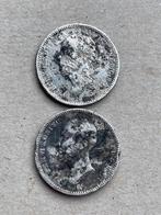 2x 25 cent 1849, Postzegels en Munten, Munten | Nederland, Ophalen of Verzenden, Koning Willem II, 25 cent