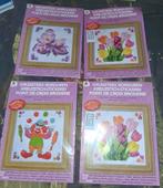 4 borduurpakketten, Hobby en Vrije tijd, Borduren en Borduurmachines, Ophalen of Verzenden, Nieuw, Borduurpakket