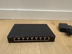 TP‑Link TL‑SG108S 8‑poorts gigabit switch, Ophalen of Verzenden, Gebruikt