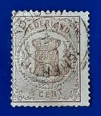 1869-1871 Nederland Wapenzegel 0,5 cent Bruin Nvph 13, Postzegels en Munten, Postzegels | Nederland, Ophalen, T/m 1940, Gestempeld