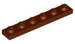 Lego plaatjes/plates 1x6 bruin 48 stuks, Ophalen of Verzenden, Zo goed als nieuw, Losse stenen, Lego