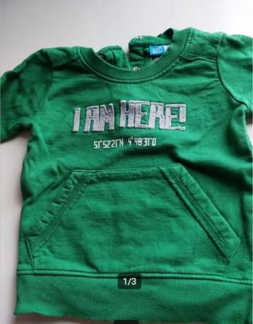 Lief! Lief Groen Truitje Trui Shirt Shirtje Sweater maat 74 beschikbaar voor biedingen