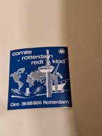 5296 Sticker Comité Rotterdam Redt'n Kind, Ophalen of Verzenden, Zo goed als nieuw