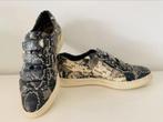 Hassia mooie leren klittenband sneakers slangenprint mt 40, Hassia, Bruin, Zo goed als nieuw, Sneakers of Gympen