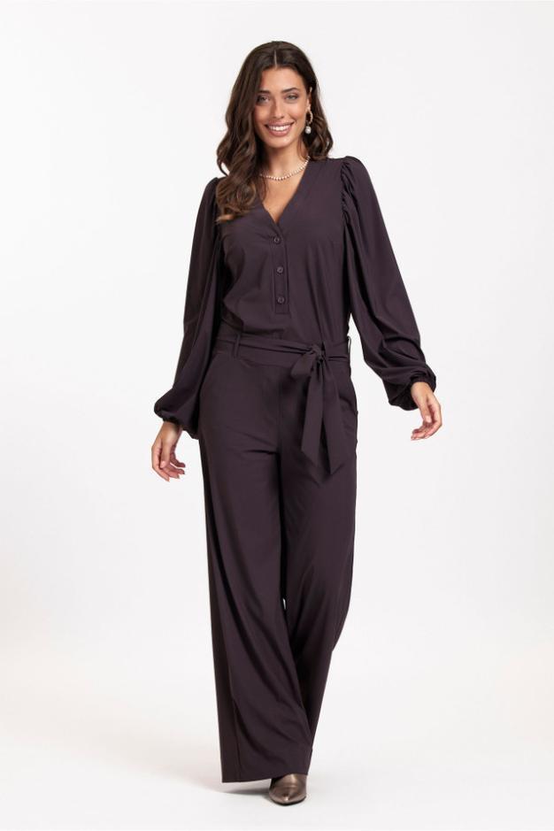 Studio Anneloes jumpsuit Cher aubergine maat L, Kleding | Dames, Jumpsuits, Zo goed als nieuw, Maat 42/44 (L), Overige kleuren
