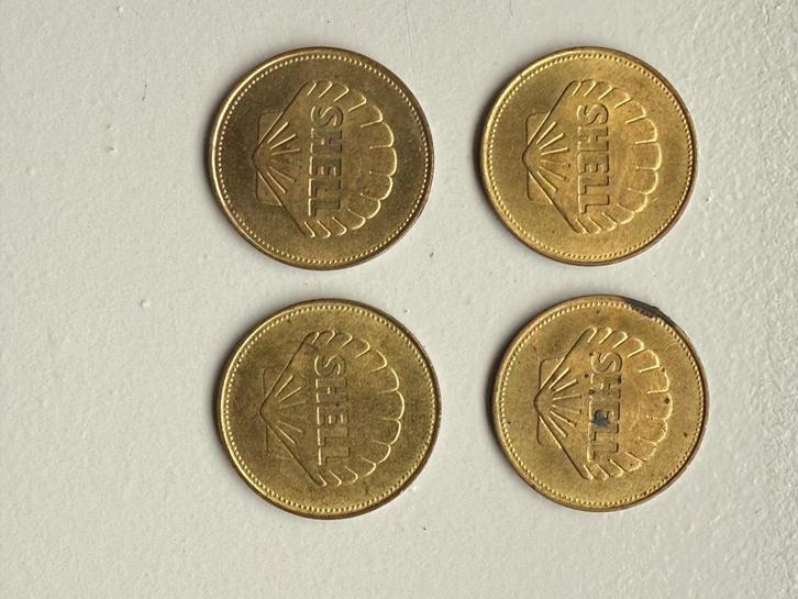 Shell Verzamelmunten - Vliegtuig Serie (4 stuks), Verzamelen, Merken en Reclamevoorwerpen, Gebruikt, Gebruiksvoorwerp, Ophalen of Verzenden