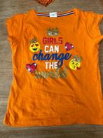 Oranje shirt voor meiden Koningsdag en Koningsspelen, Meisje, Ophalen of Verzenden, Zo goed als nieuw, Shirt of Longsleeve