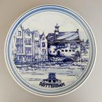vintage delfts blauw wandbord, Zakkendragershuisje Rotterdam, Ophalen of Verzenden
