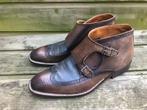 MELIK dubbele gesp schoenen maat 42 nieuwstaat, Kleding | Heren, Schoenen, Bruin, Ophalen of Verzenden, Gespschoenen, Zo goed als nieuw