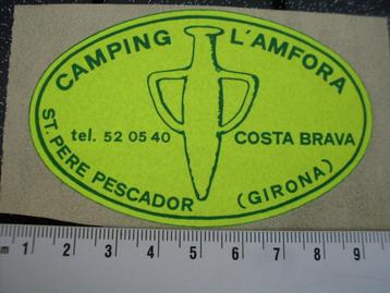 sticker camping l'amfora costa brava logo girona  beschikbaar voor biedingen
