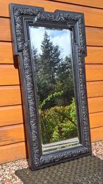 Art deco spiegel groot mirror black zwart, Antiek en Kunst, 50 tot 100 cm, 100 tot 150 cm, Rechthoekig, Ophalen of Verzenden