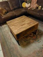 Salontafel vierkant industrieel 65x65x45,5 zeer goede staa, Huis en Inrichting, Ophalen, 50 tot 100 cm, Vierkant, 50 tot 100 cm